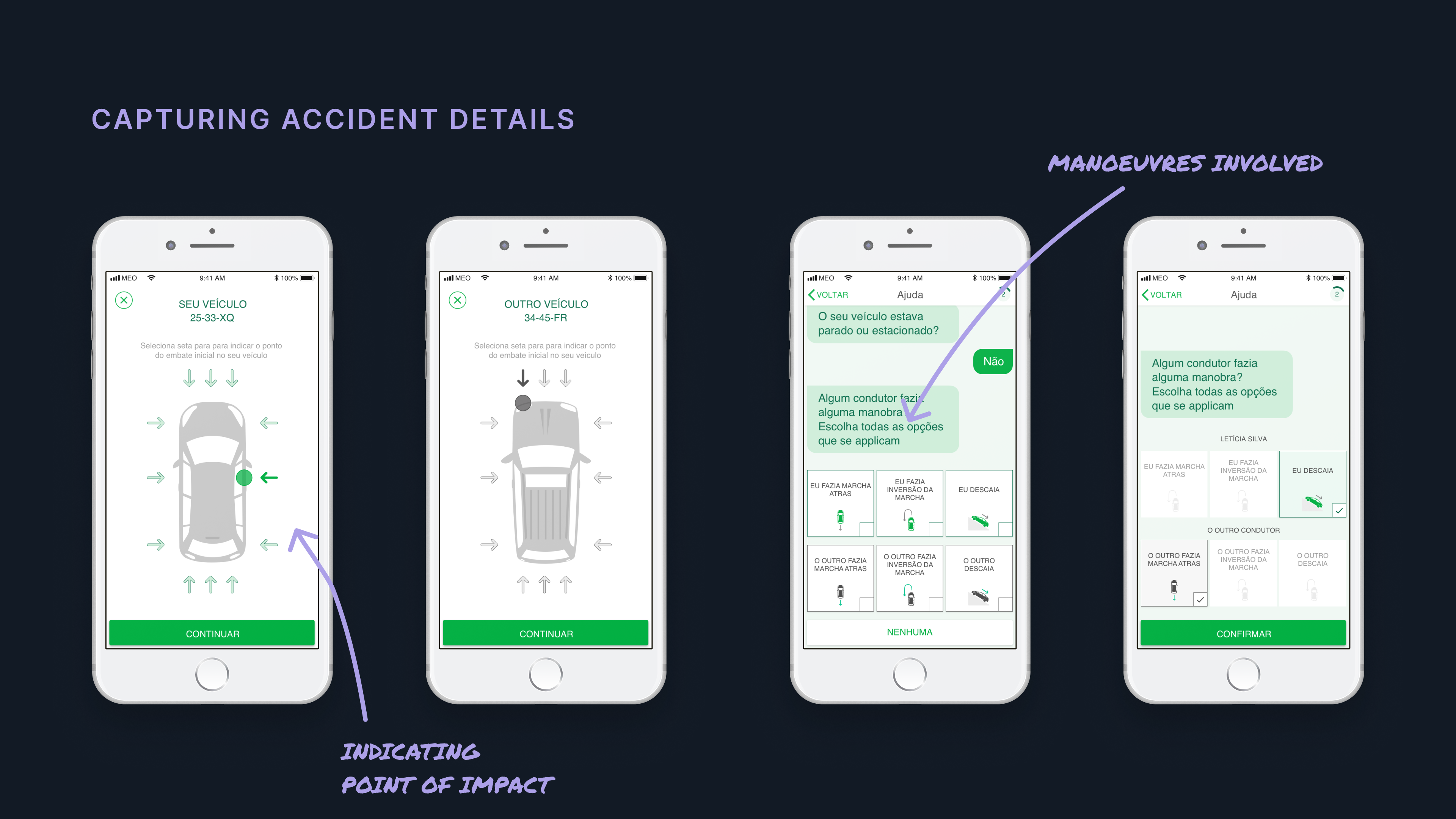 Capturing accident details in the chatbot